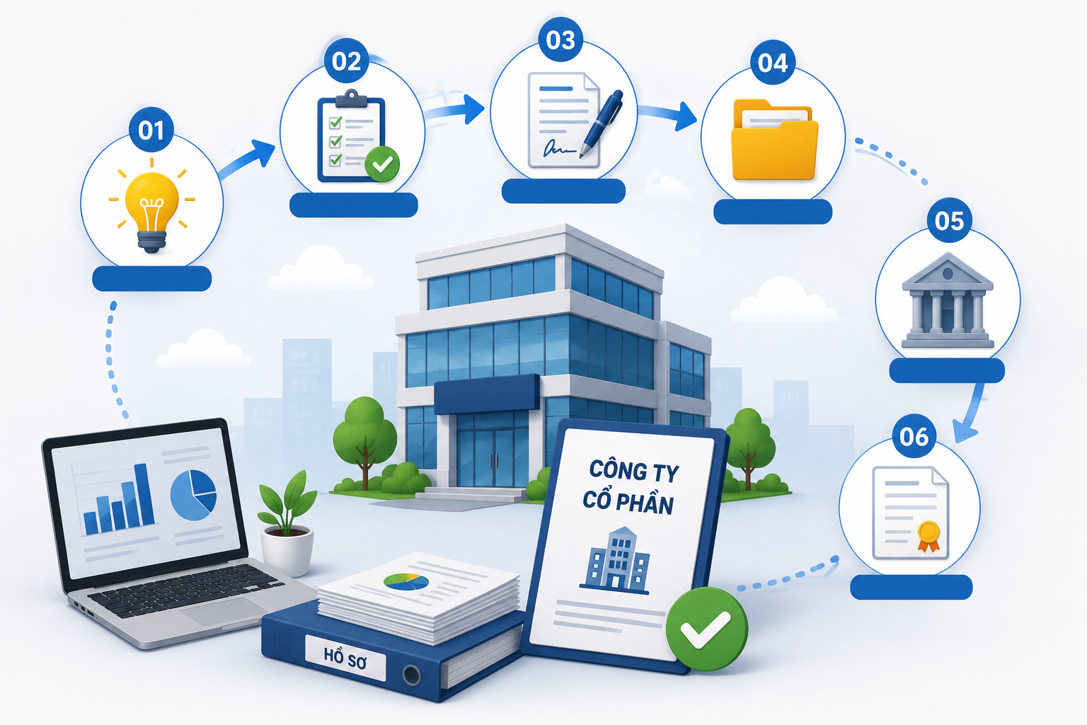 Hướng dẫn chi tiết thủ tục thành lập công ty cổ phần