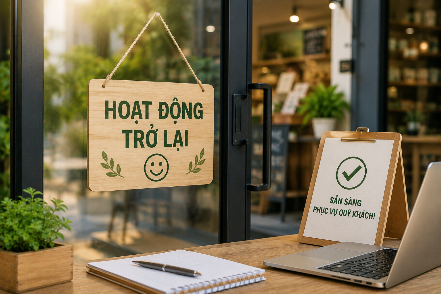 thông báo hoạt động trở lại trước thời hạn